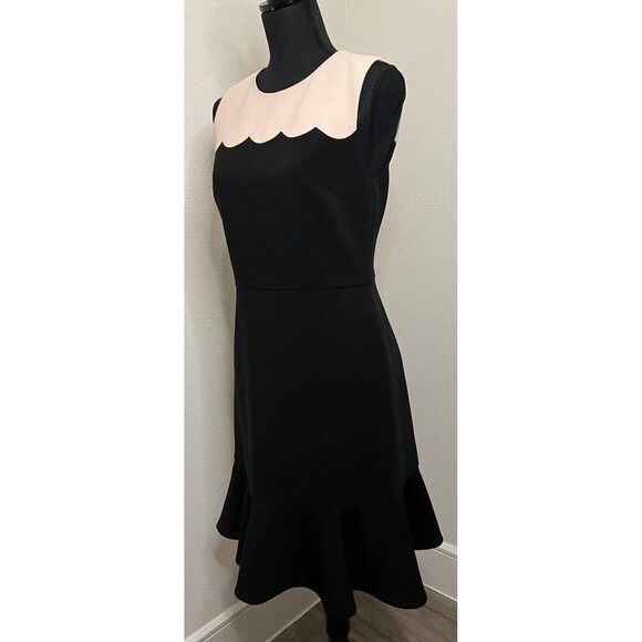 Kate Spade New York Women's Black /Pink Scallop Sleeveless Adorable Dress Size 8 - Picture 5 of 14